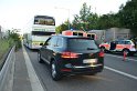 Einsatz BF Koeln Klimaanlage Reisebus defekt A 3 Rich Koeln hoehe Leverkusen P038